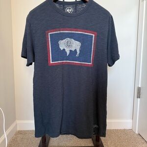 47 Navy and Red Jackson Hole Wyoming Graphic Short Sleeve Tee